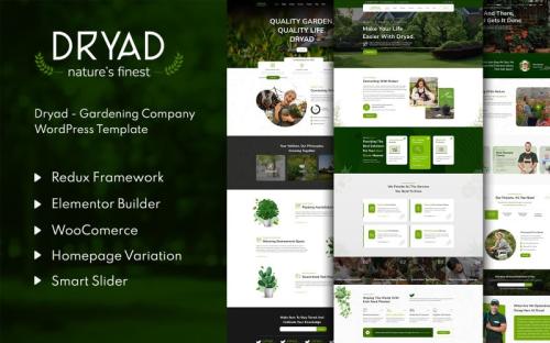 Dryad - Gardening Company WordPress Theme theme free