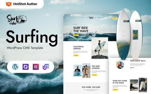 Surfride - Surfing Sports Club WordPress Elementor Theme water theme free